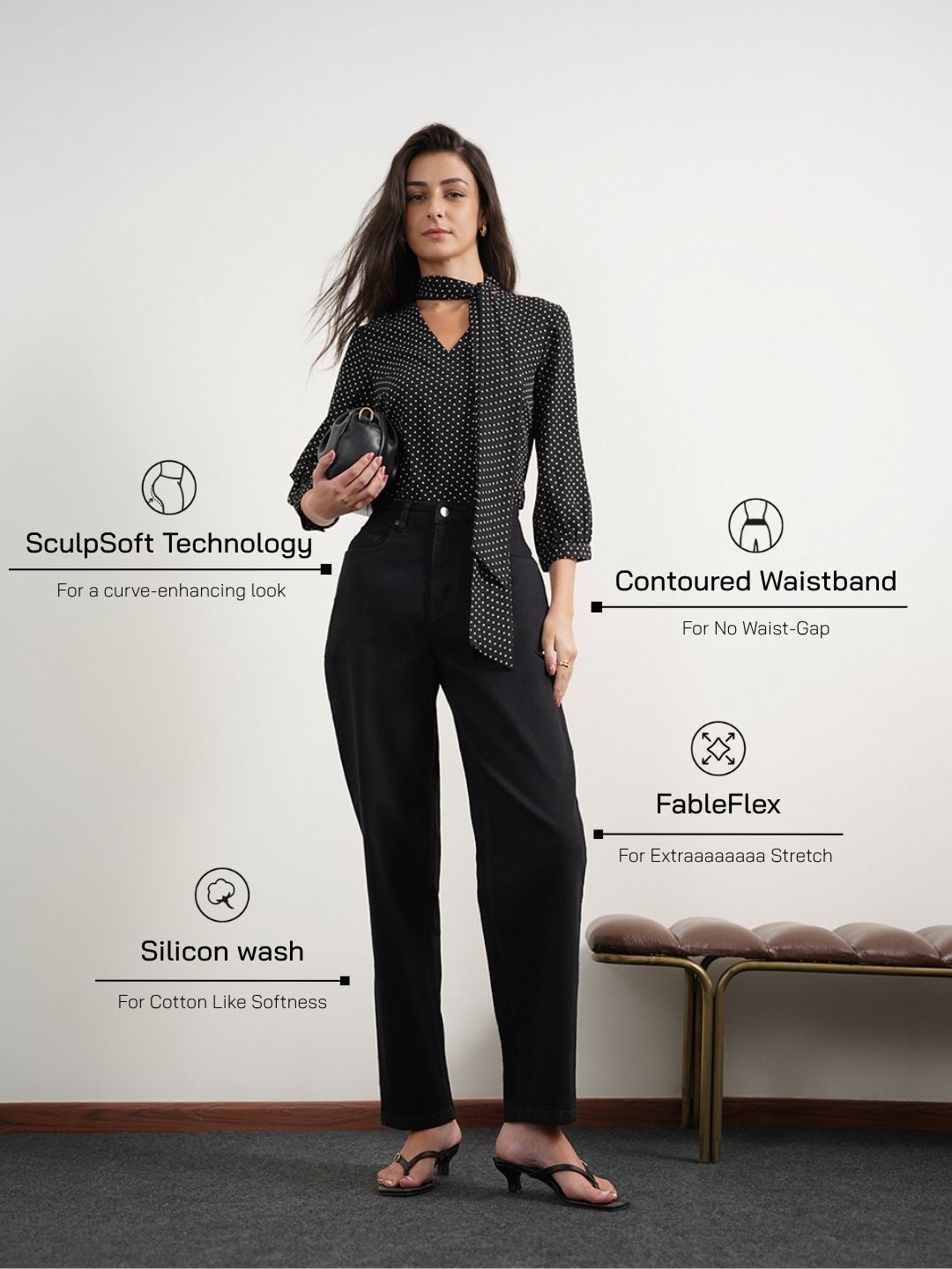 Mom Fit Jeans - Black