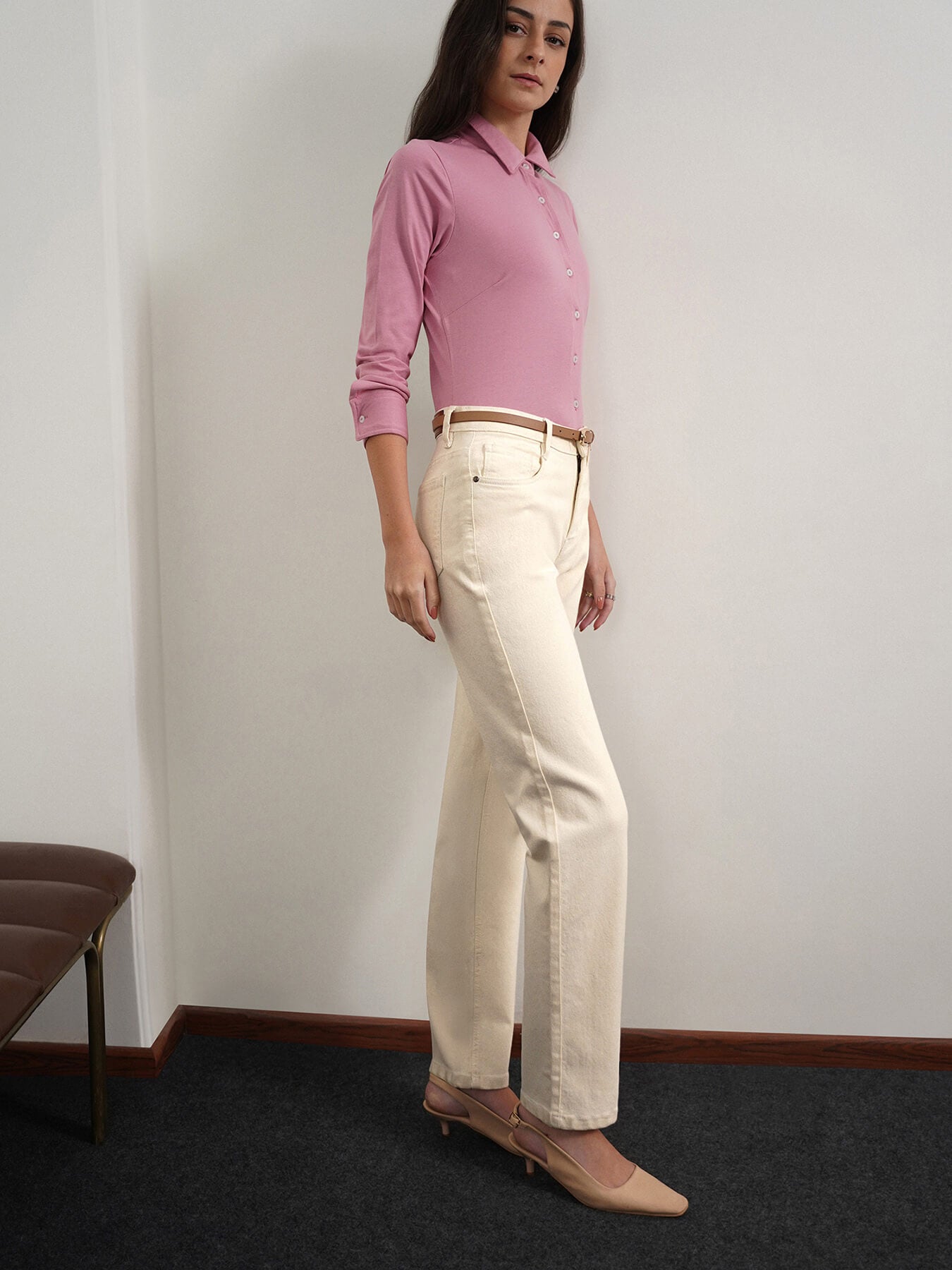 Mom Fit Jeans - Off White