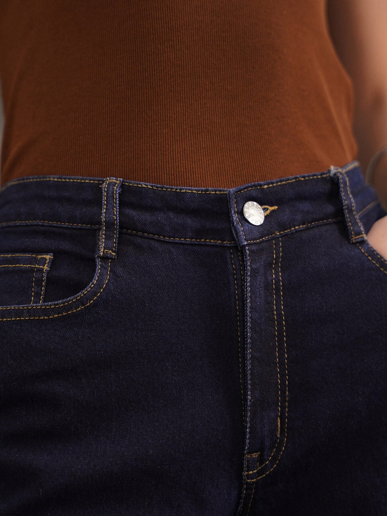 Wide Leg Jeans - Navy Blue