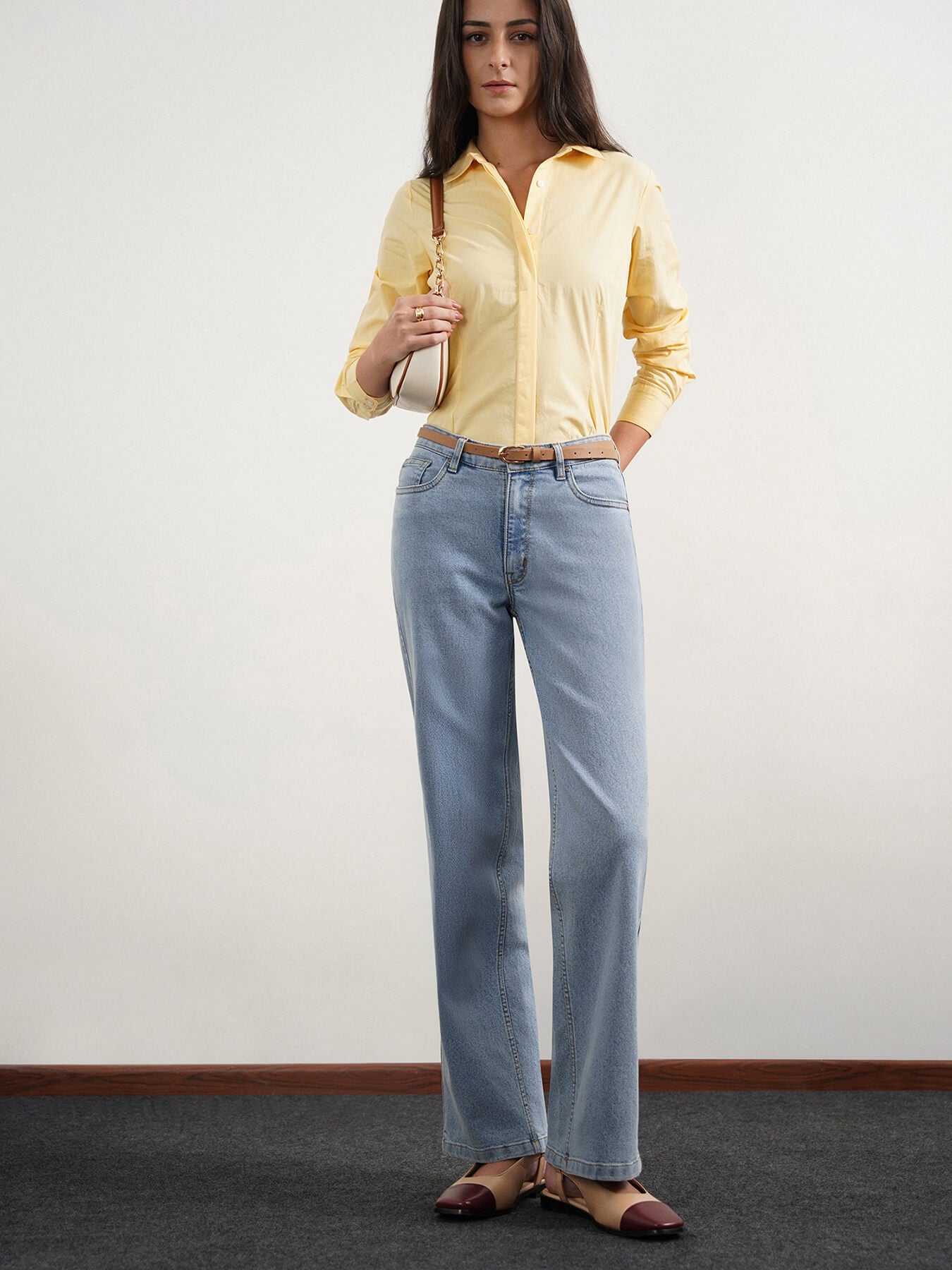 Wide Leg Jeans - Light Blue