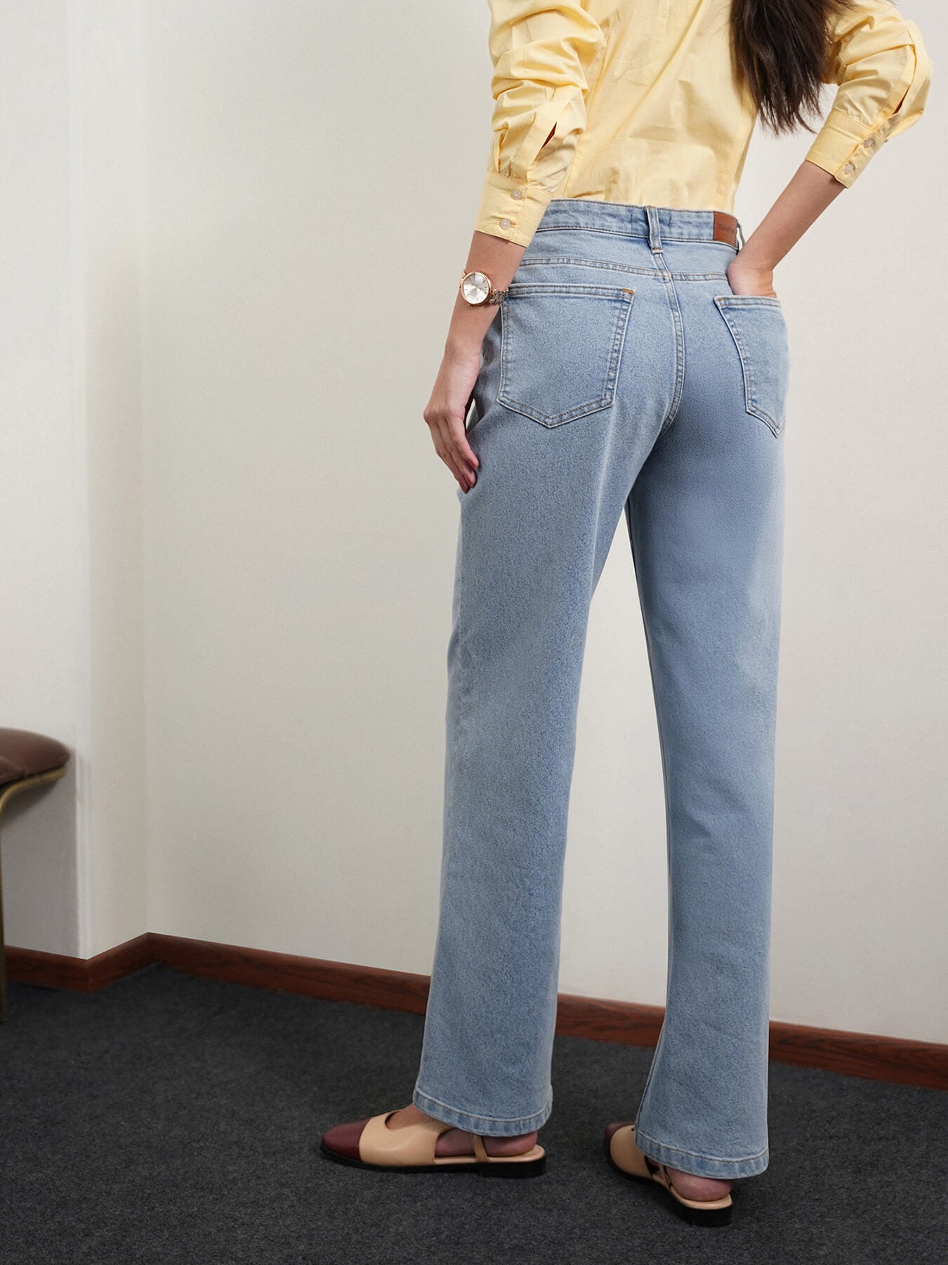 Wide Leg Jeans - Light Blue