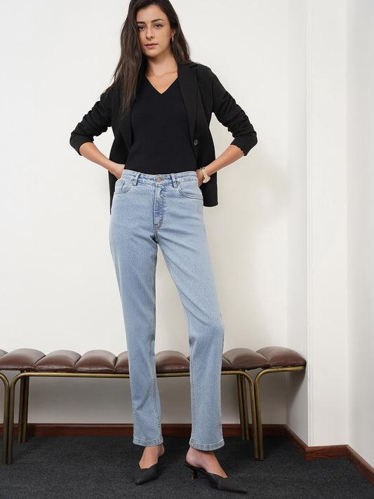 Straight Fit Jeans - Ice Blue
