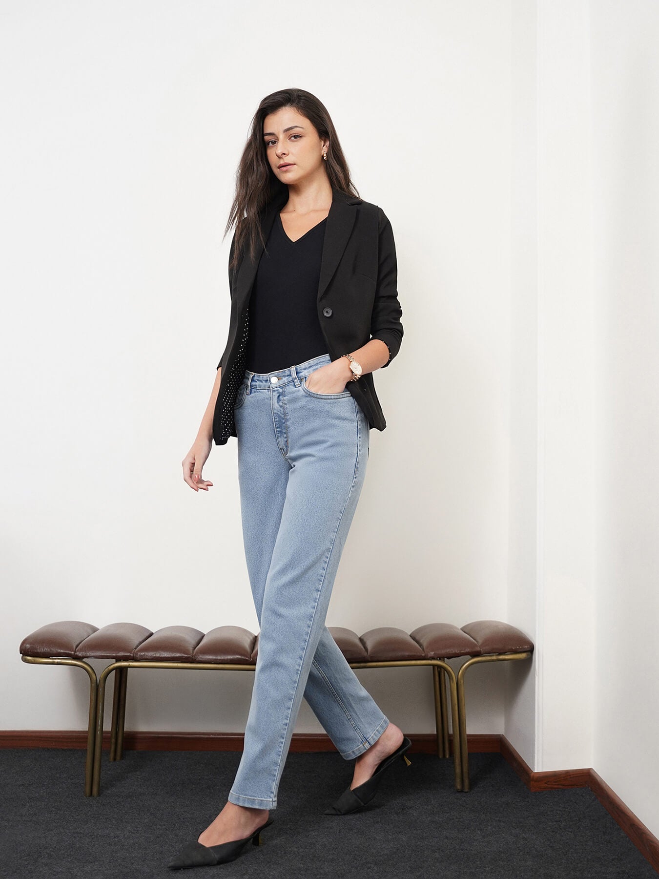 Straight Fit Jeans - Ice Blue
