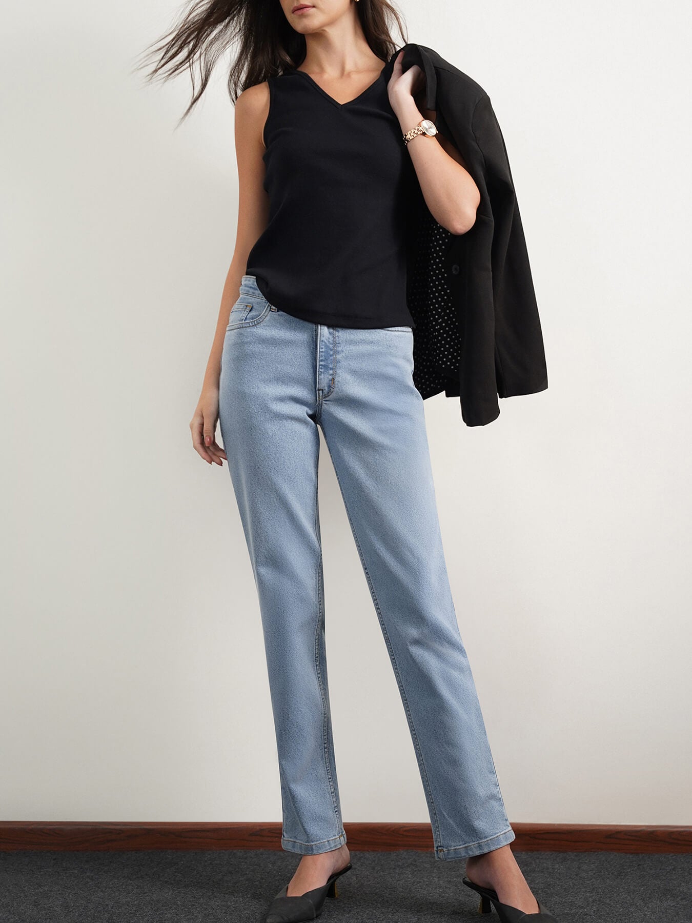 Straight Fit Jeans - Ice Blue