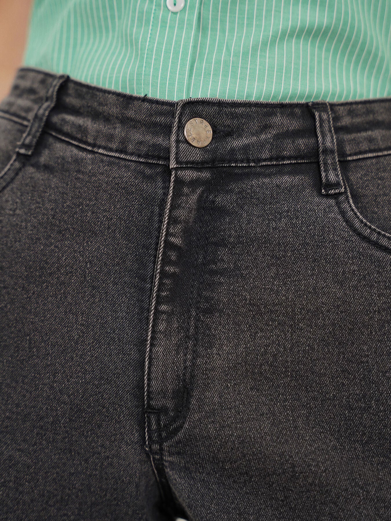 Straight Fit Jeans - Dark Grey