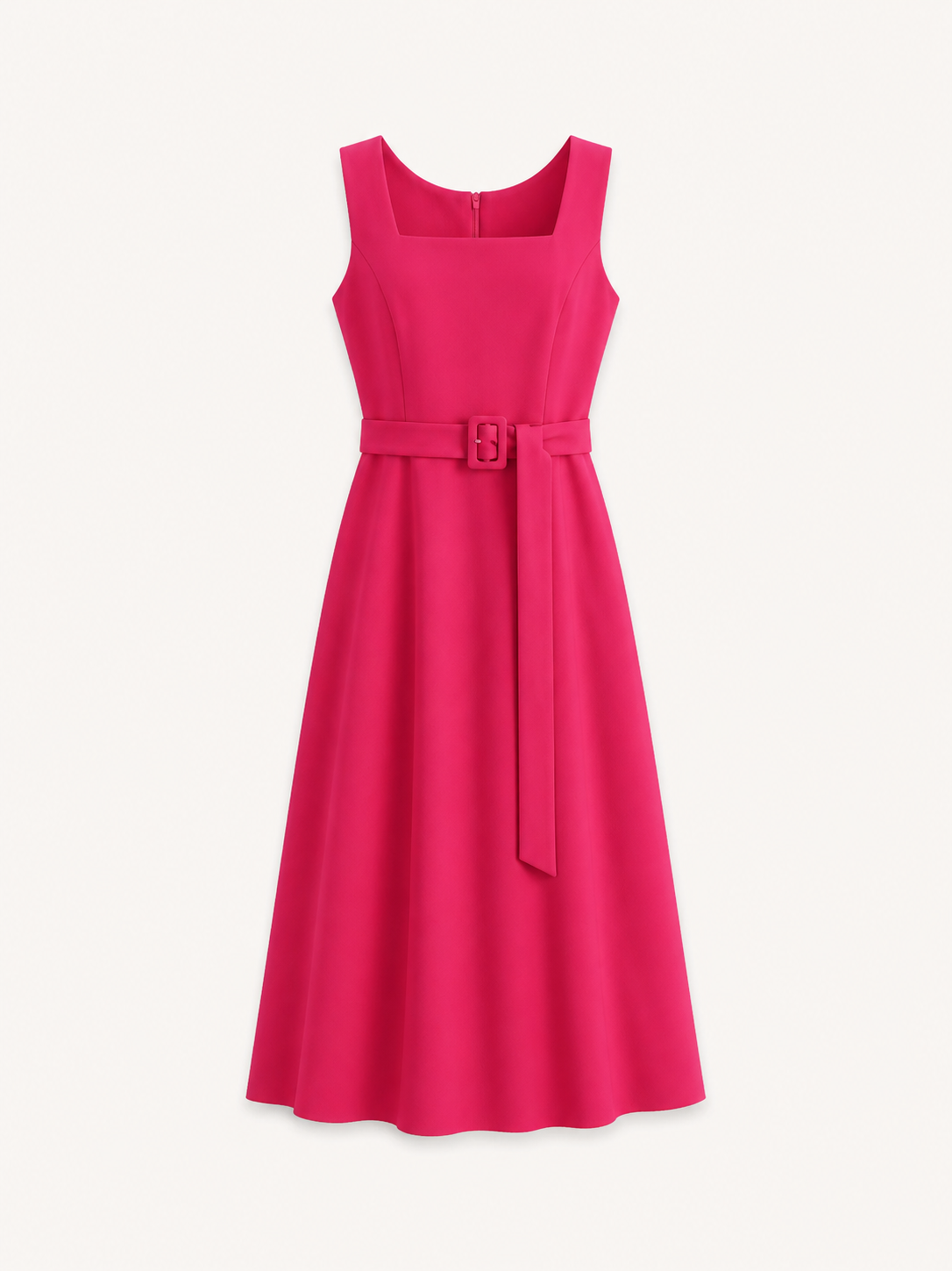 Fit And Flare Dress - Fuchsia