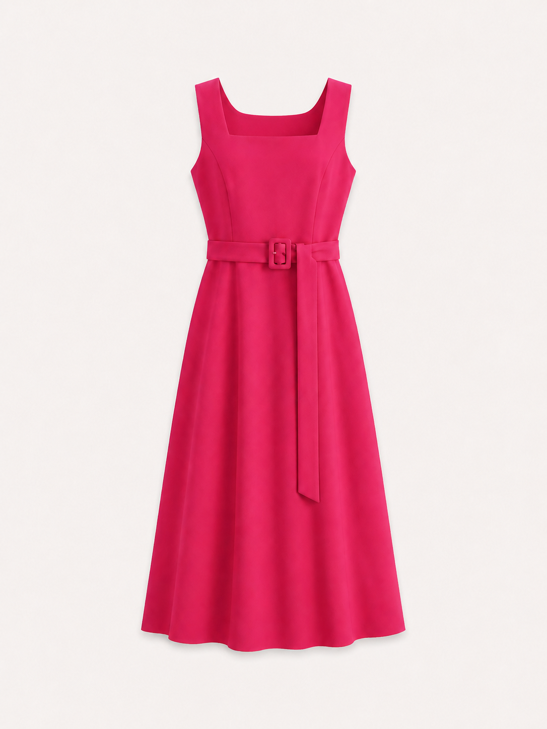 Fit And Flare Dress - Fuchsia