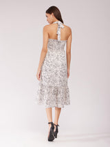 Floral Tiered Dress - Off White