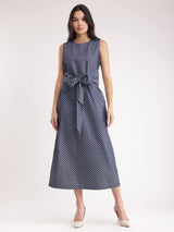 Cotton Denim Dress - Navy