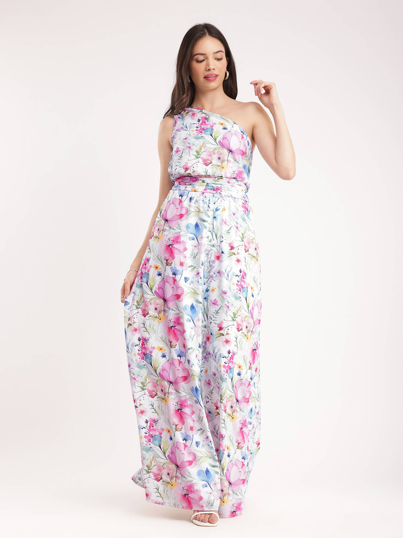 One Shoulder Dress - White