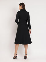 A-line Jacket Dress - Black