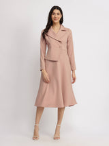 A-line Jacket Dress - Dusty Pink