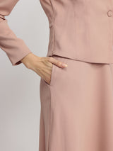A-line Jacket Dress - Dusty Pink