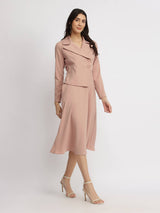 A-line Jacket Dress - Dusty Pink