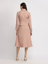 A-line Jacket Dress - Dusty Pink