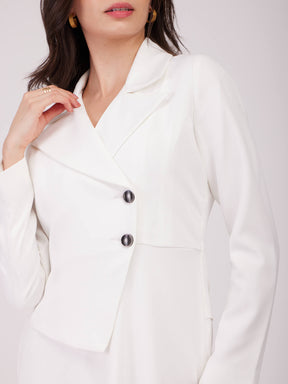 A-line Jacket Dress - White