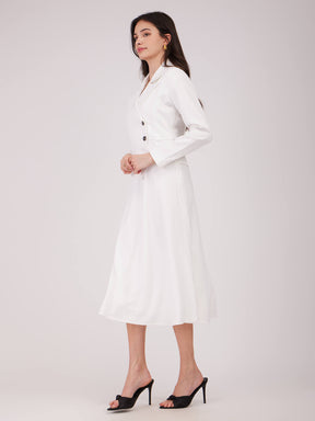 A-line Jacket Dress - White