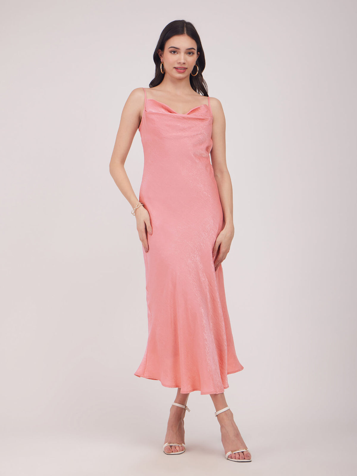 Satin Slip Dress - Dusty Pink