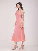 Satin Slip Dress - Dusty Pink