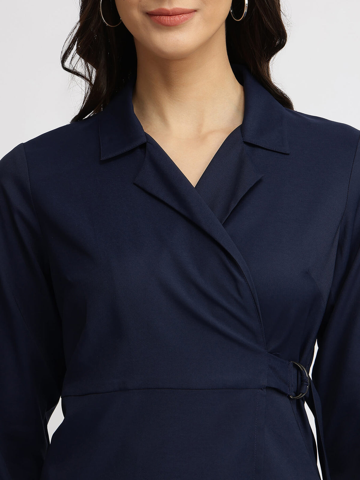 Wrap Midi Dress - Navy