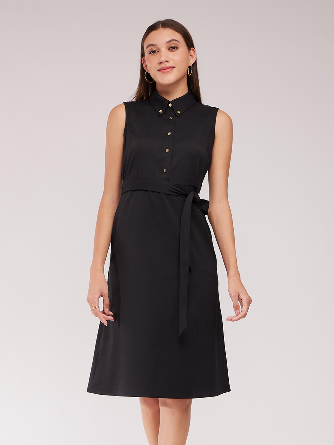 Shift Collared Dress - Black