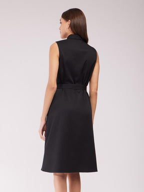 Shift Collared Dress - Black