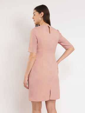 Pleated Detail Dress - Pink