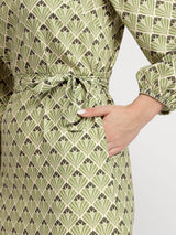 Balloon Sleeve Shift Dress - Multicolour