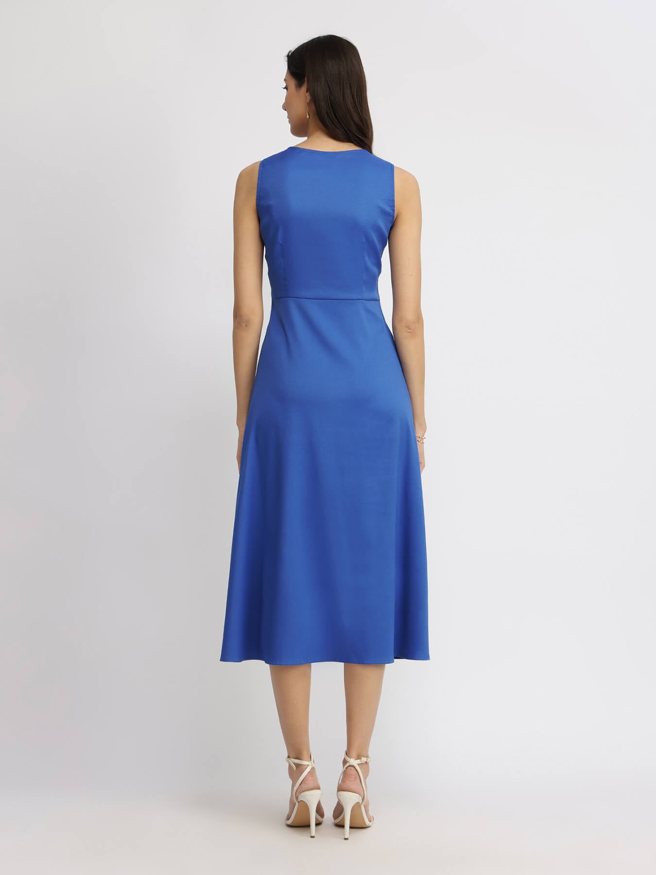 Button Down Dress - Royal Blue