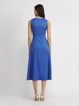 Button Down Dress - Royal Blue