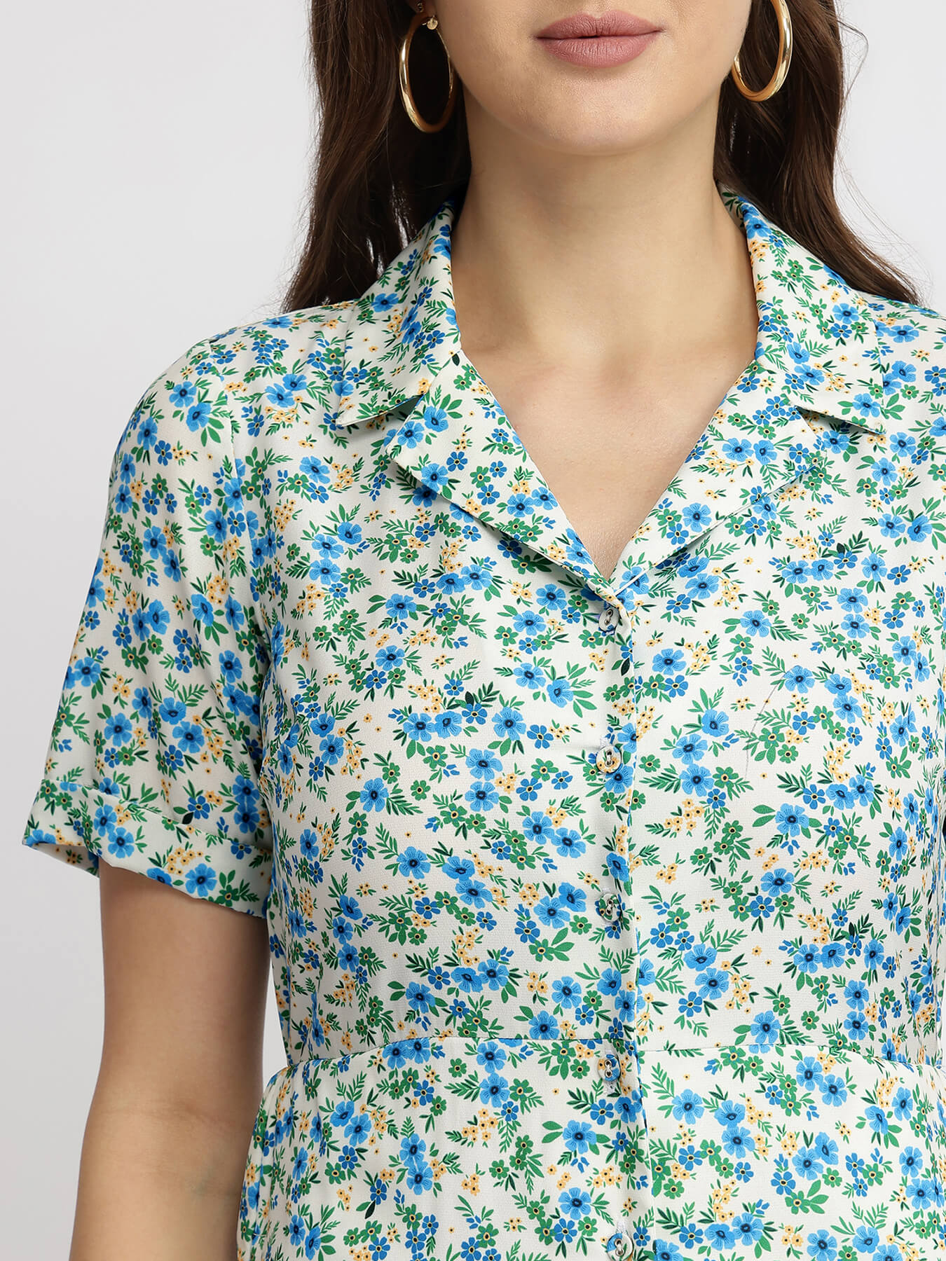 Ditsy Floral Dress - Blue