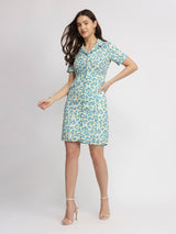 Ditsy Floral Dress - Blue