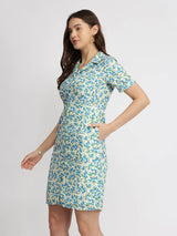 Ditsy Floral Dress - Blue