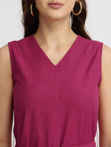 Cotton Shift Dress - Pink