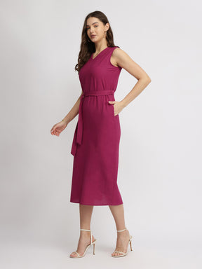 Cotton Shift Dress - Pink