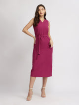 Cotton Shift Dress - Pink