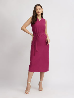 Cotton Shift Dress - Pink