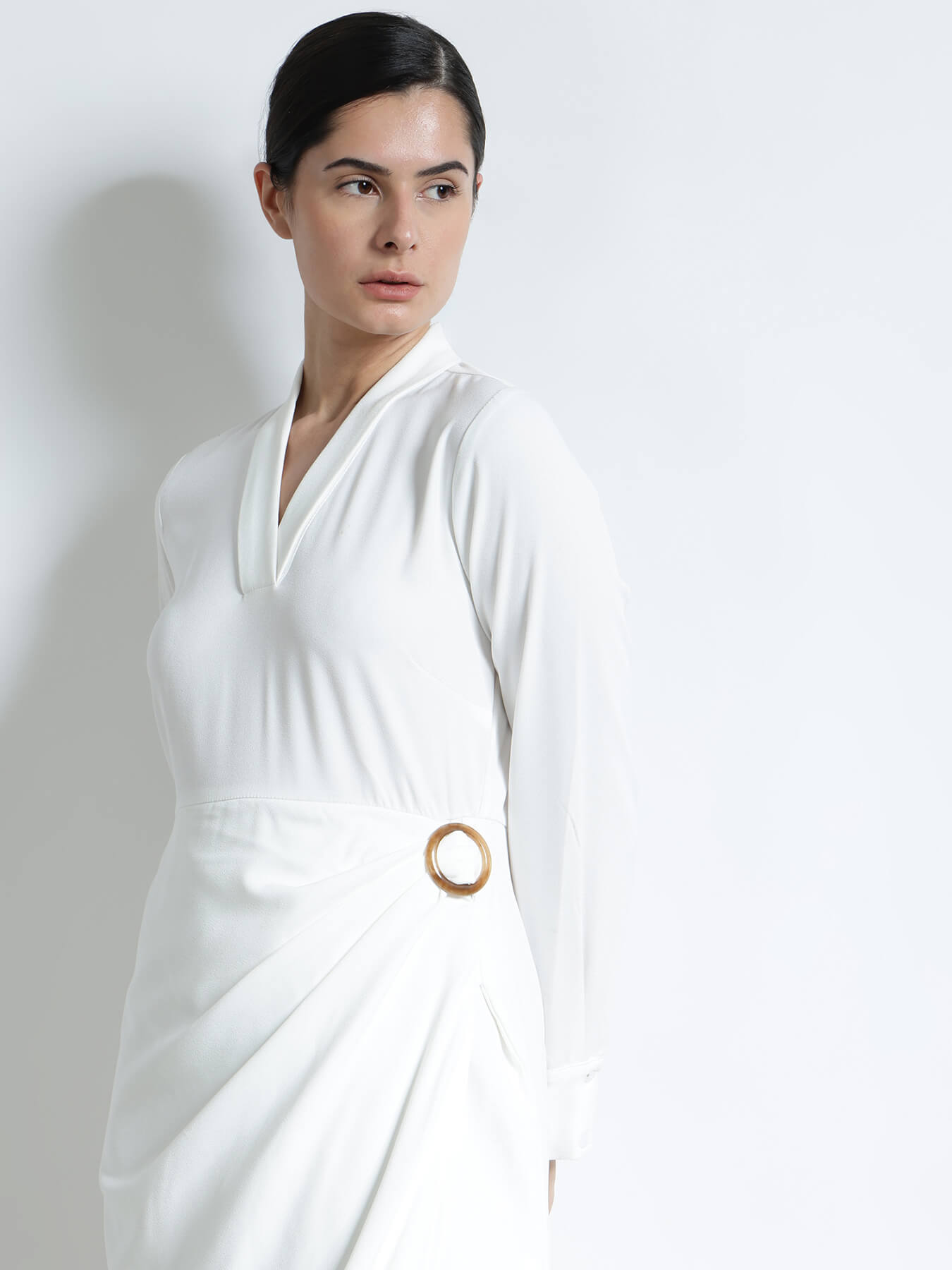 Sheath Midi Dress - White