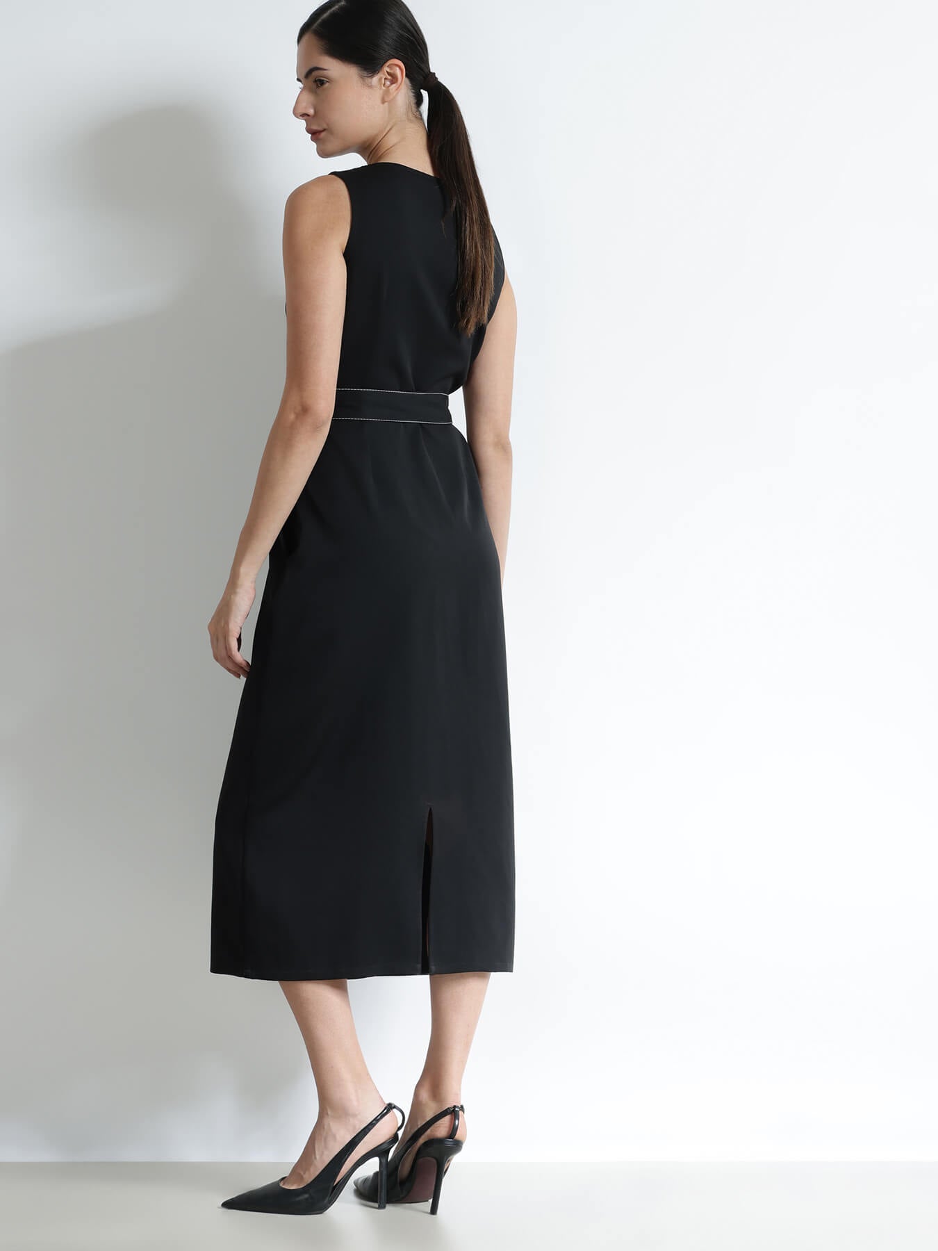 Shift Midi Dress - Black