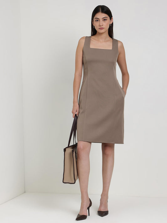 Shift Dress - Brown