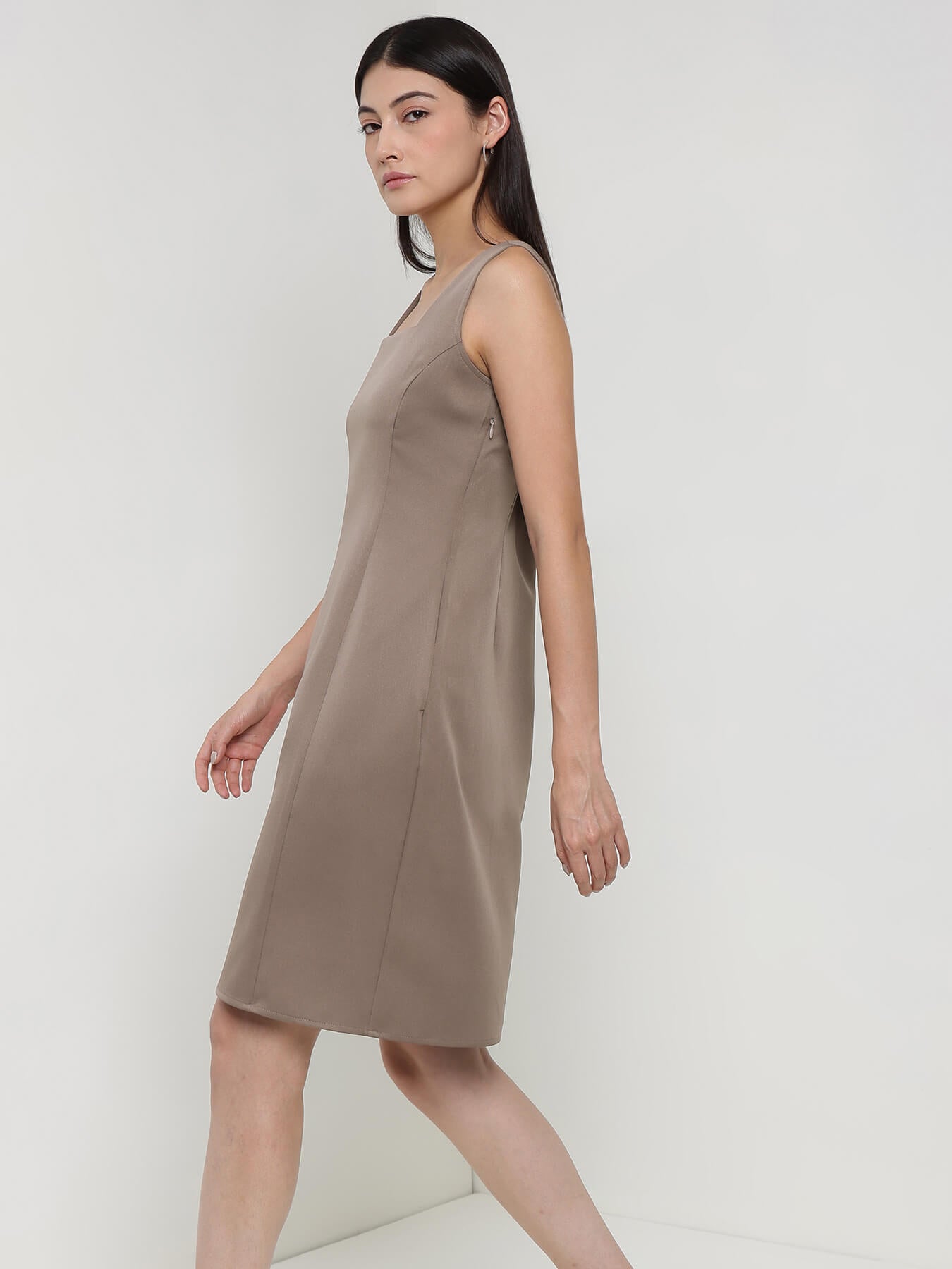 Shift Dress - Brown