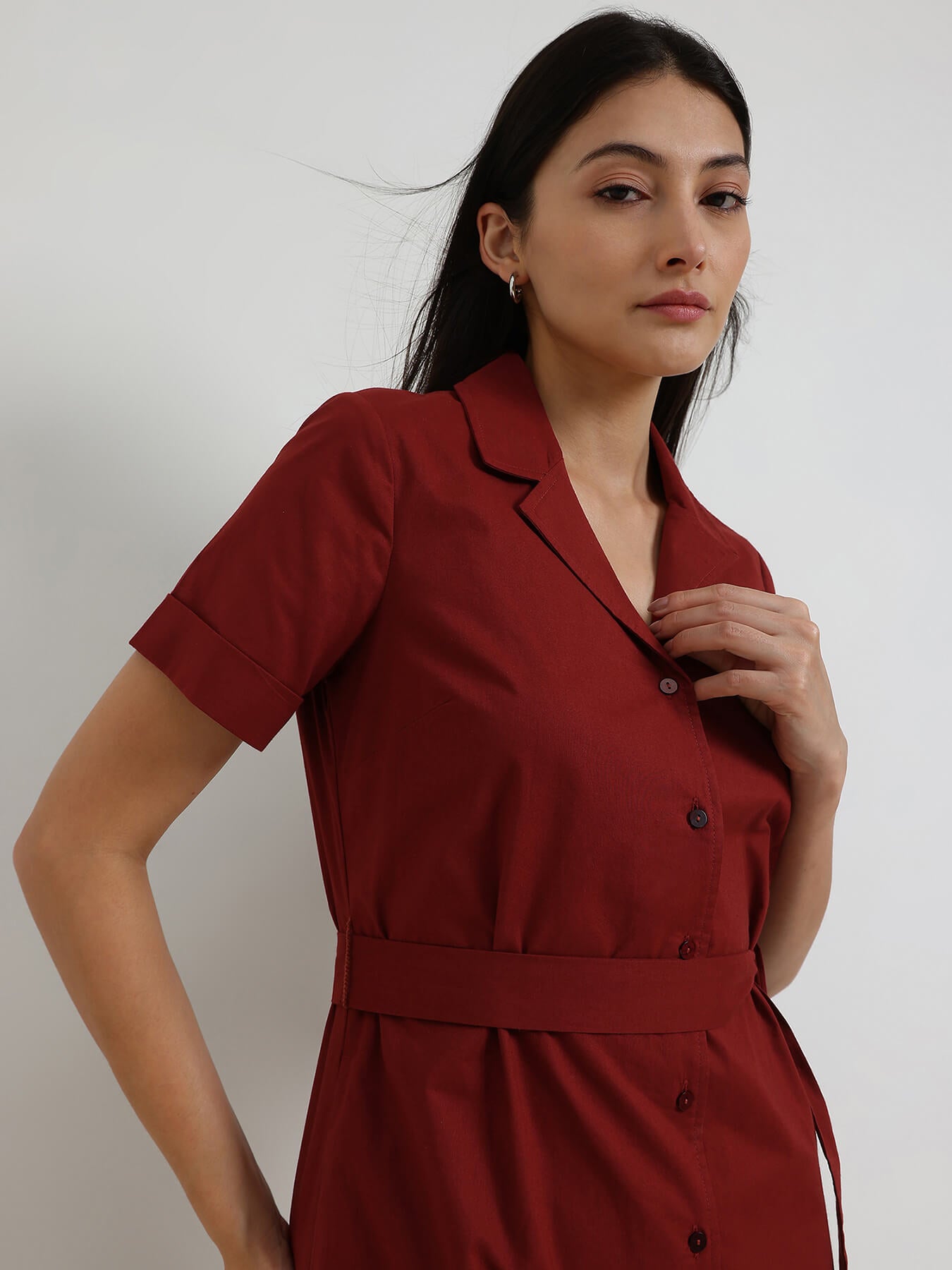 Shift Maxi Dress - Maroon