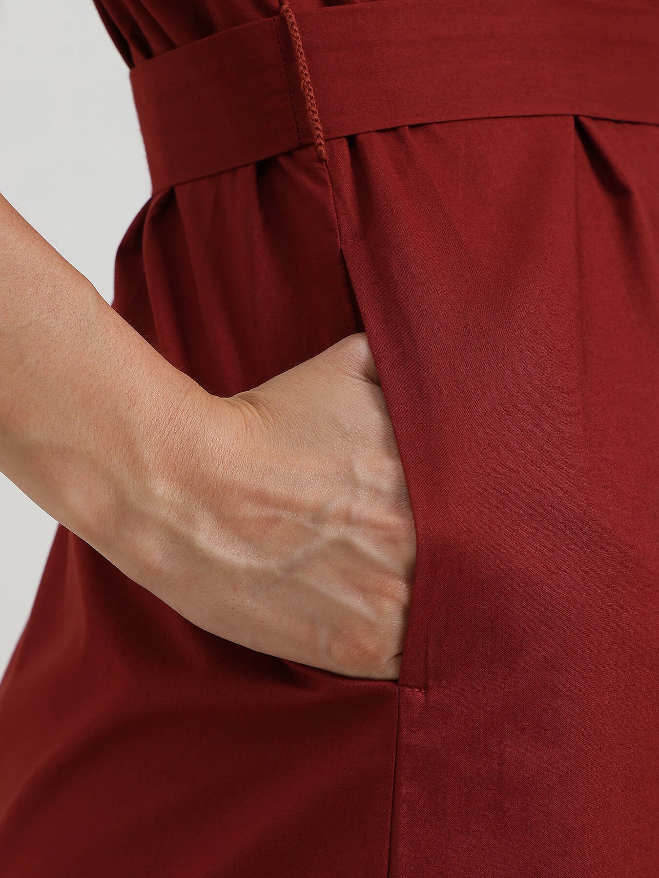 Shift Maxi Dress - Maroon