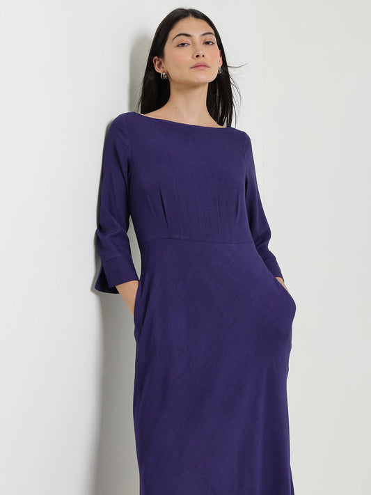 Fit & Flare Maxi Dress - Dark Future Dusk