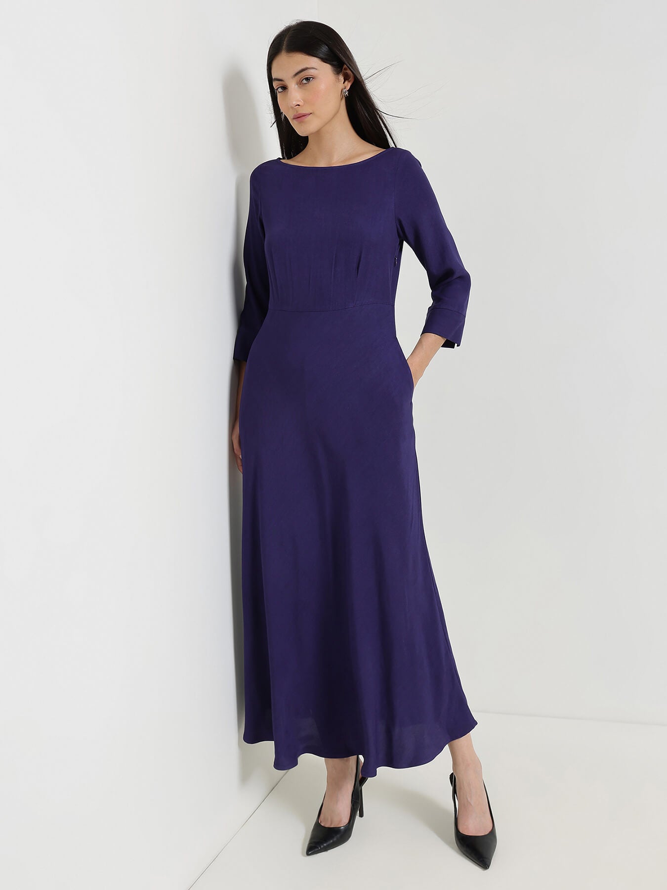 Fit & Flare Maxi Dress - Dark Future Dusk