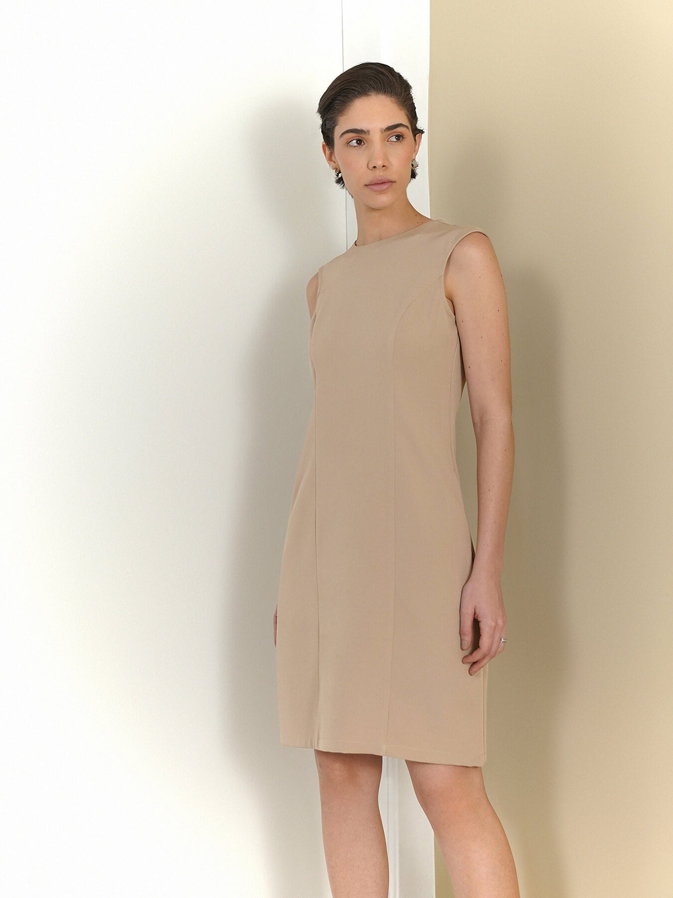 A-Line Dress - Beige