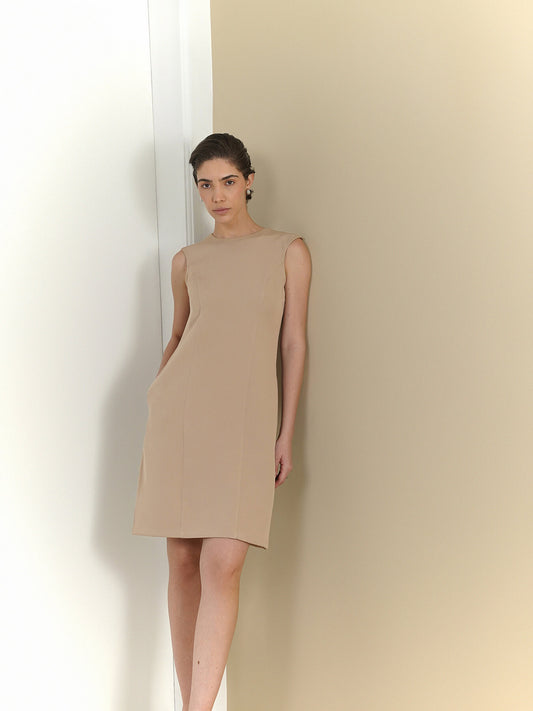 A-Line Dress - Beige