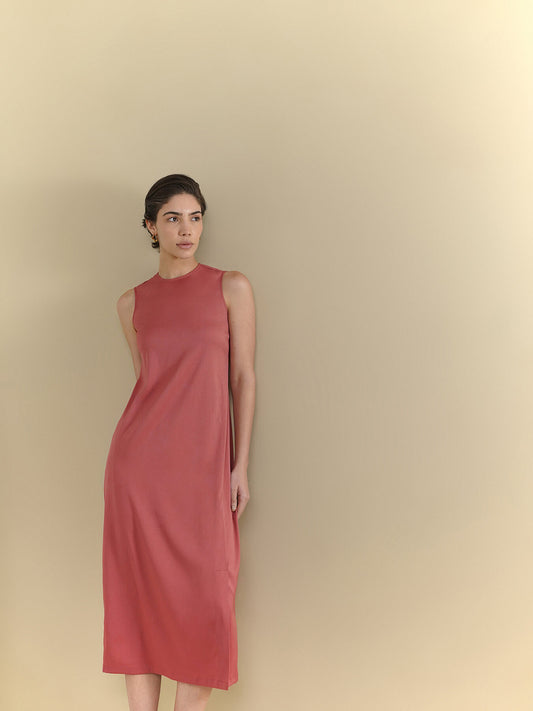 Shift Midi Dress - Pink