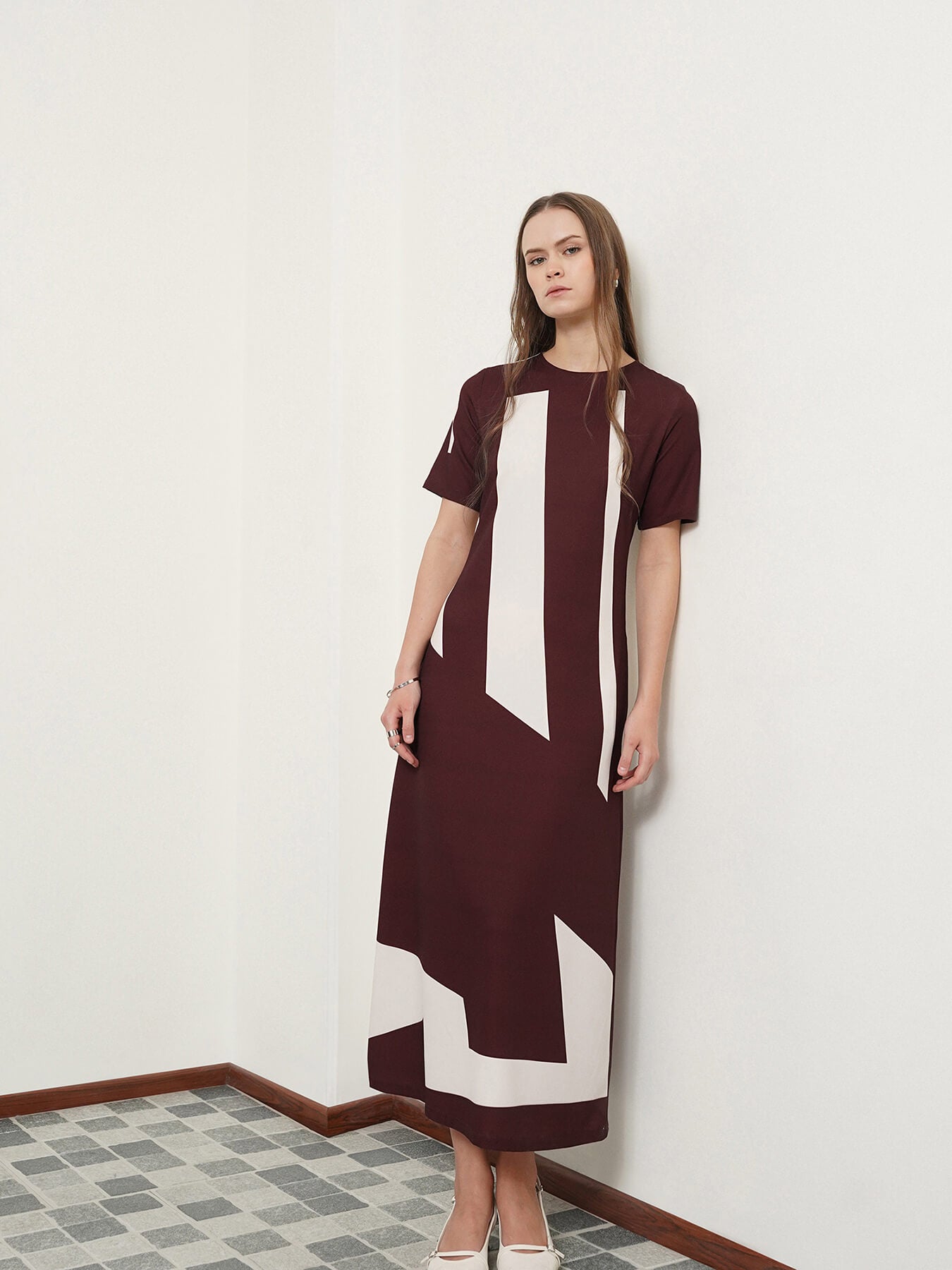 A-Line Dress - Brown