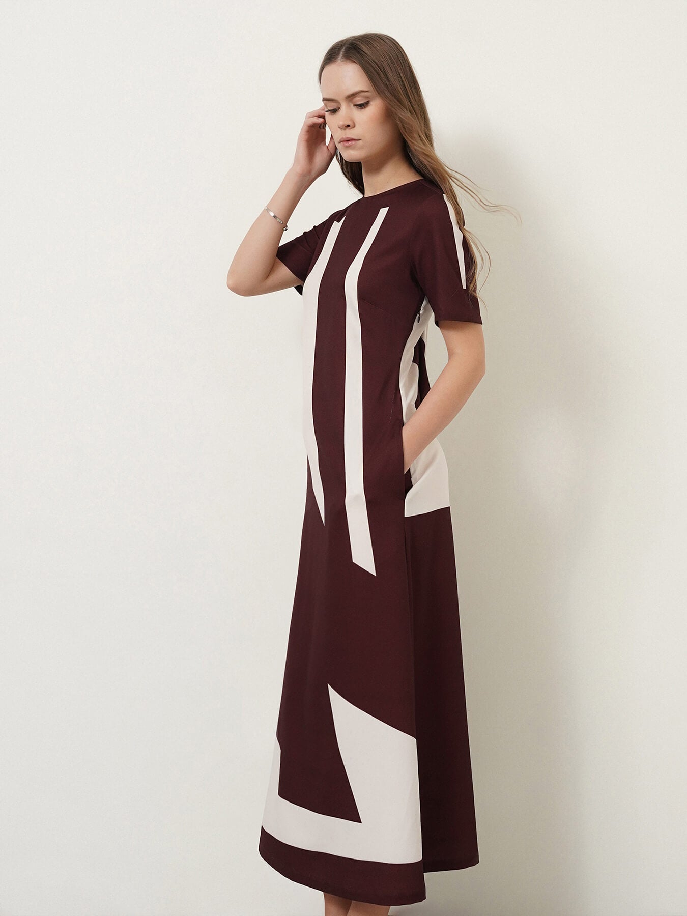 A-Line Dress - Brown